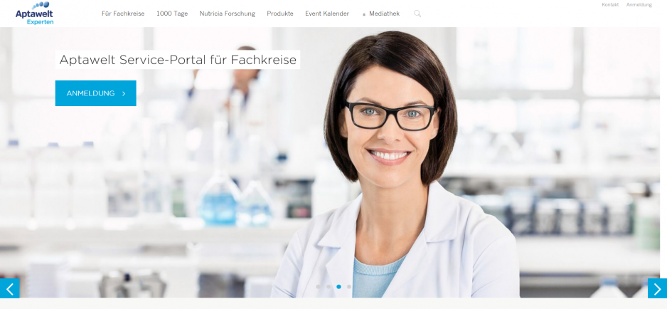 Projekt Aptamil-Portal für Healthcare Professionals