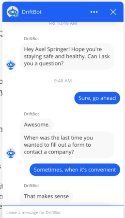 Drift initiale Frage